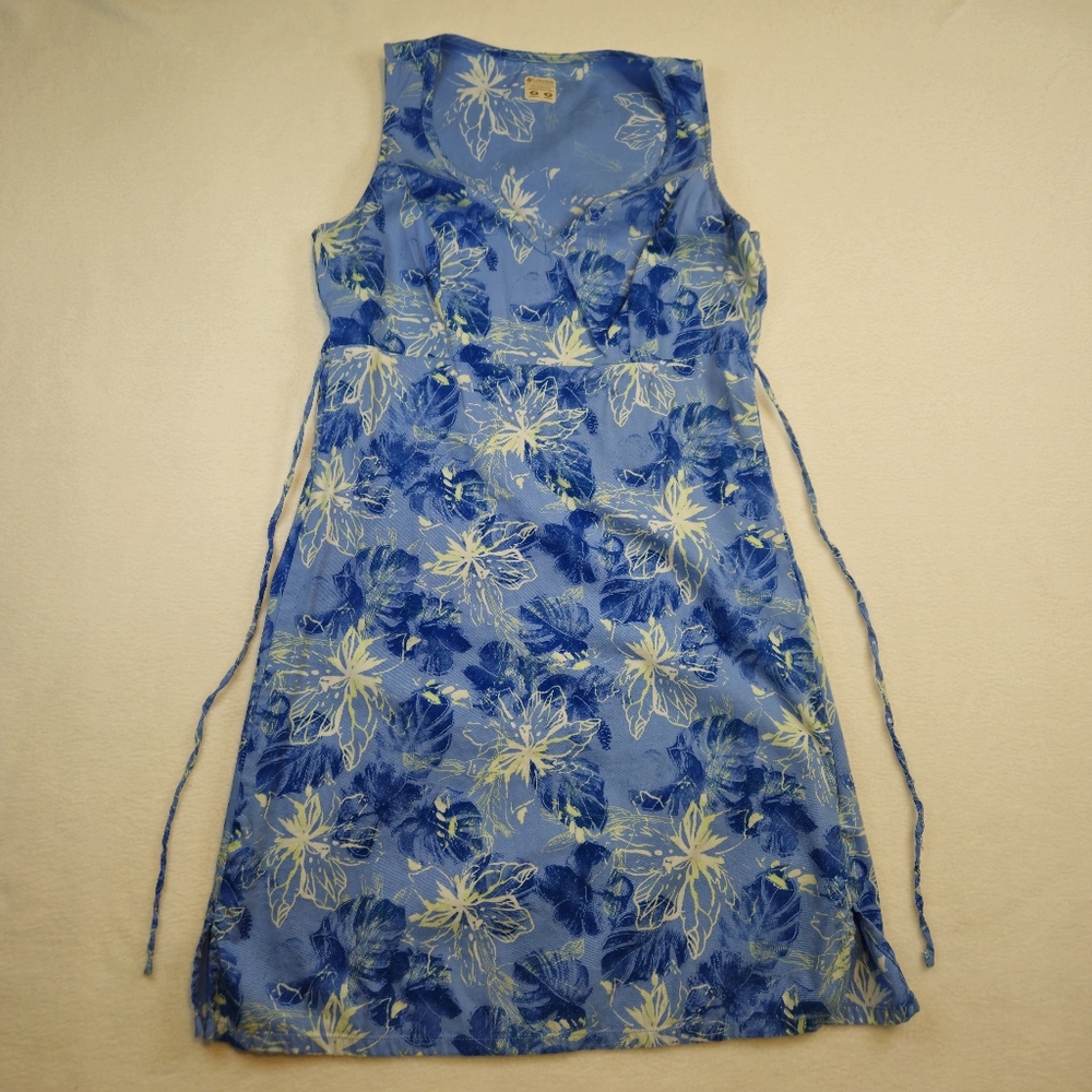 Columbia PFG Blue and‎ White Sleeveless Sundress